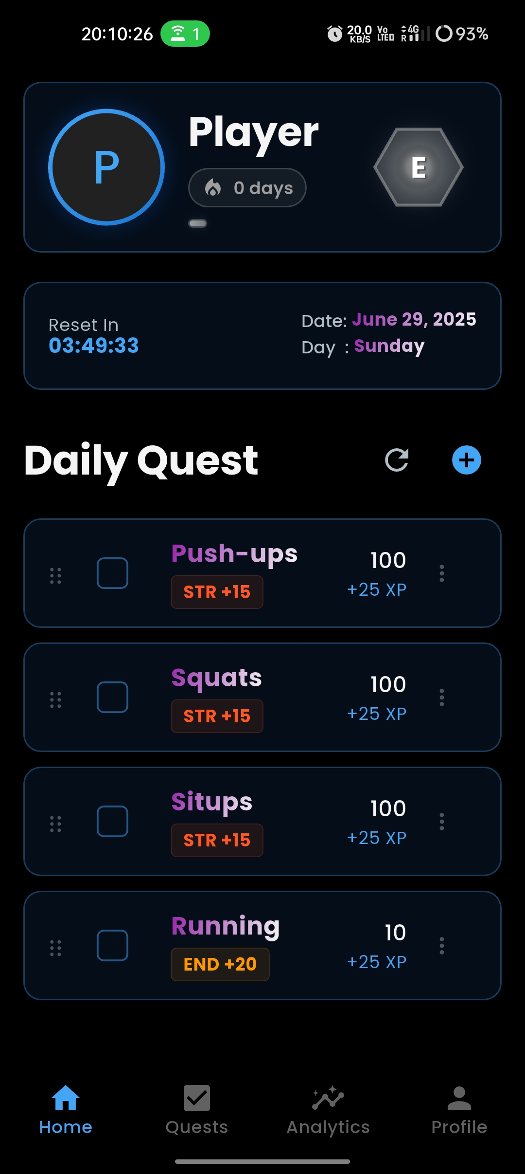 ARISE SOLO app preview screenshot